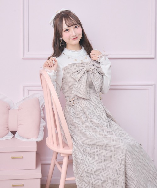 ROJITA（ロジータ） ワンピース ビッグリボン長袖ロングワンピース