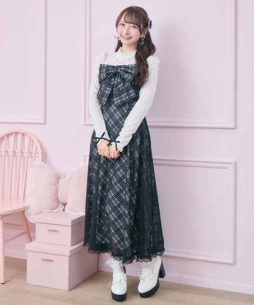 ROJITA（ロジータ） ワンピース ビッグリボン長袖ロングワンピース
