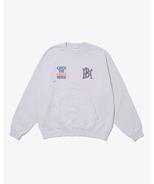 KEBOZ（ケボズ） トレーナー スウェット WS WASHED SWEAT CREWNECK 