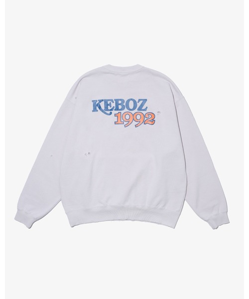 KEBOZ（ケボズ） トレーナー スウェット WS WASHED SWEAT CREWNECK 