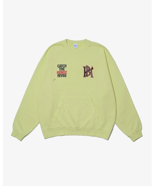 KEBOZ（ケボズ） トレーナー スウェット WS WASHED SWEAT CREWNECK 
