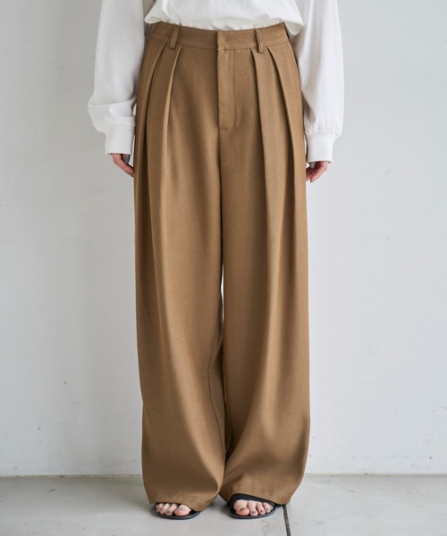 「meilmada」 スラックス MEDIUM アイボリー レディース_画像2