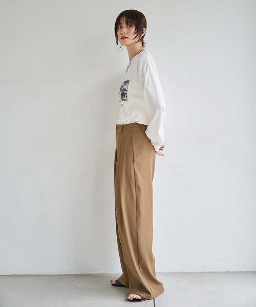「meilmada」 スラックス MEDIUM アイボリー レディース_画像8