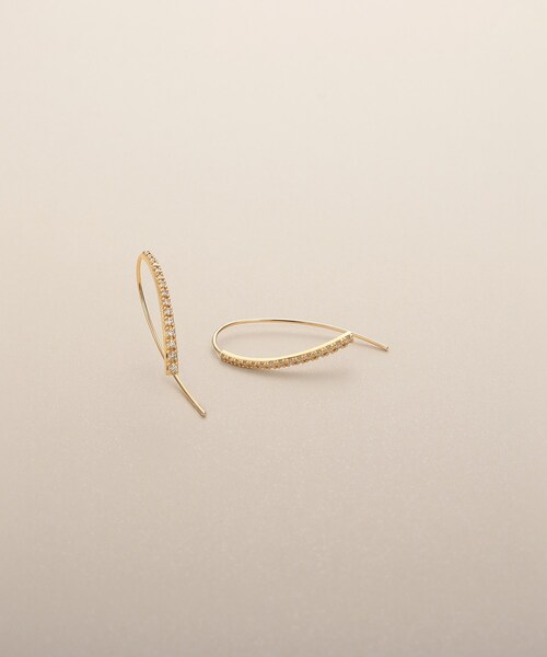 COCOSHNIK(ココシュニック) ピアス K10ダイヤモンド マーキス フック COCOSHNIK(ココシュニック) ピアス K10ダイヤモンド マーキス フック