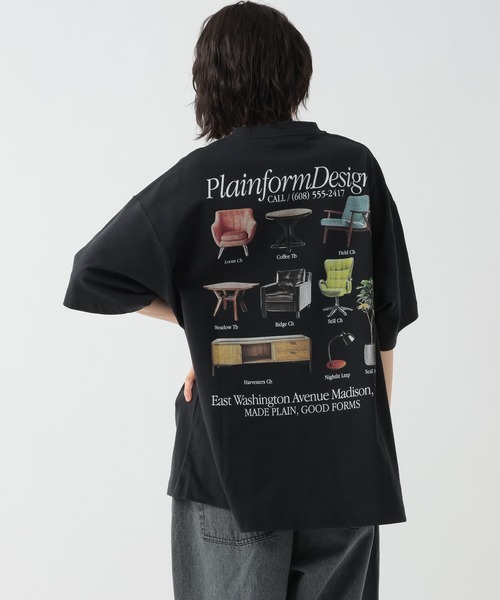 MYSTERIC 黒 プリント Tシャツ サイズフリー George's tシャツ モチーフプリントTシャツ メンズ レディース
