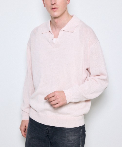 AZUL BY MOUSSY（アズールバイマウジー） ポロシャツ リネンミックス