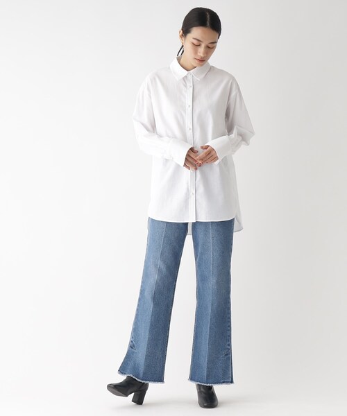 「OPAQUE.CLIP」 長袖シャツ 38 ブルー レディース_画像6