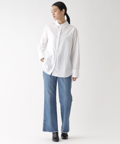 「OPAQUE.CLIP」 長袖シャツ 38 ブルー レディース_画像8