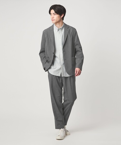 グリーンレーベルリラクシング テーラードジャケット　ホップサック　レダ　グレー green label relaxing（グリーンレーベルリラクシング） ジャケット