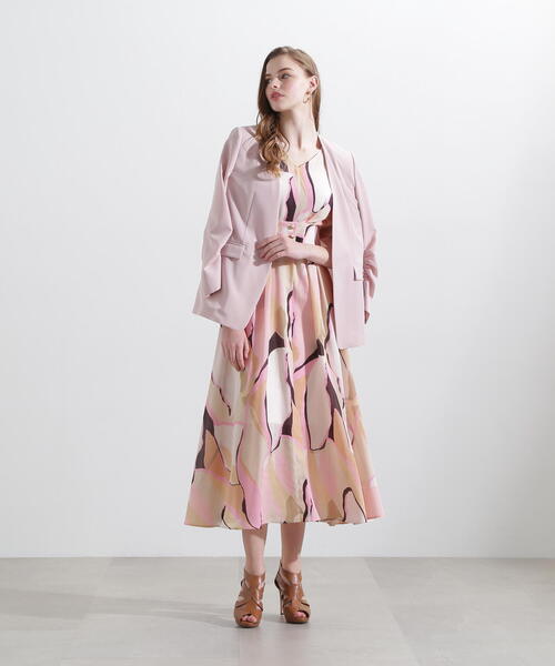 「PINKY&DIANNE」 7分袖ワンピース 38 グリーン系その他 レディース_画像9