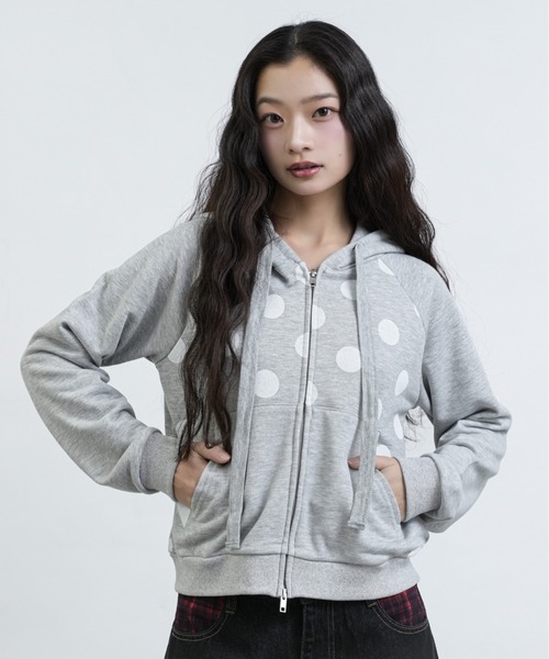 美品 FCMM ドット ジップ フーディジャケット FCMM パーカー 「日本限定」DOT PRINT HOODIE / ドットプリント