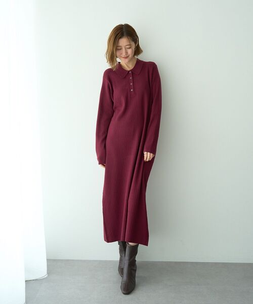 「YECCA VECCA」 ニットワンピース FREE ブラック レディース_画像2