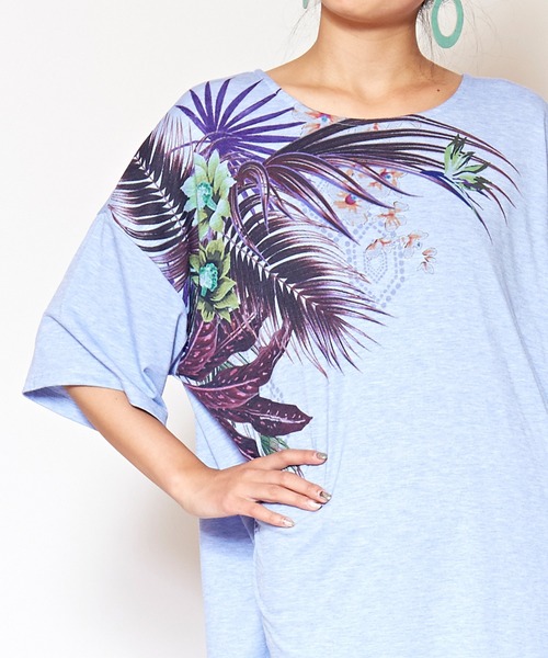「チャイハネ」 Tシャツワンピース FREE グレー レディース_画像2
