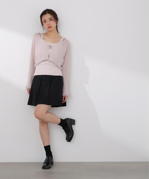 BADBLOOD ナイロンミニスカート　グレー PROPORTION BODY DRESSING（プロポーションボディドレッシング