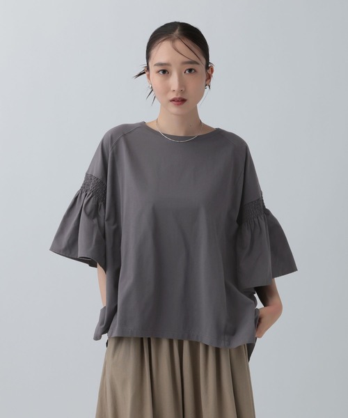 LEPSIM（レプシィム） tシャツ 半袖 異素材フリルBIGT 242843