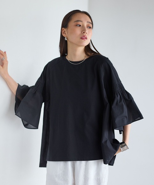 LEPSIM（レプシィム） tシャツ 半袖 異素材フリルBIGT 242843