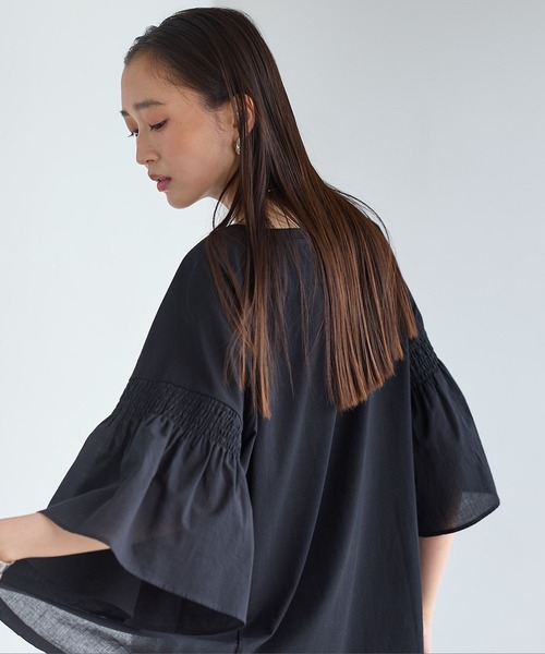 LEPSIM（レプシィム） tシャツ 半袖 異素材フリルBIGT 242843
