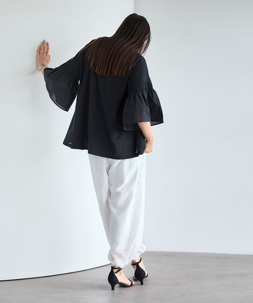 LEPSIM（レプシィム） tシャツ 半袖 異素材フリルBIGT 242843