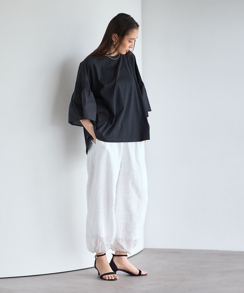 LEPSIM（レプシィム） tシャツ 半袖 異素材フリルBIGT 242843