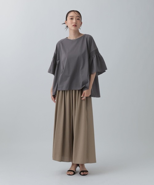 LEPSIM（レプシィム） tシャツ 半袖 異素材フリルBIGT 242843