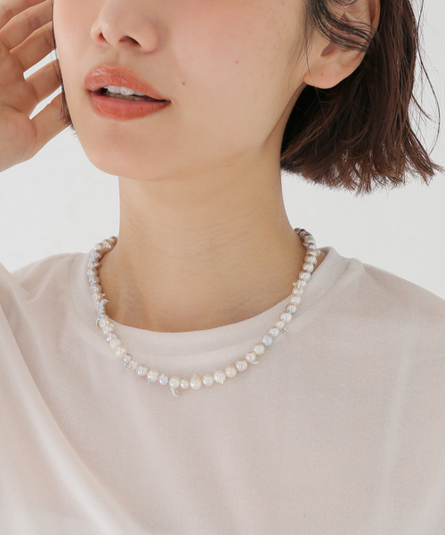 ネックレス AYUS/アユス AKOYA BAROQUE PEARL CLIKER ネックレス N30 レディースの画像