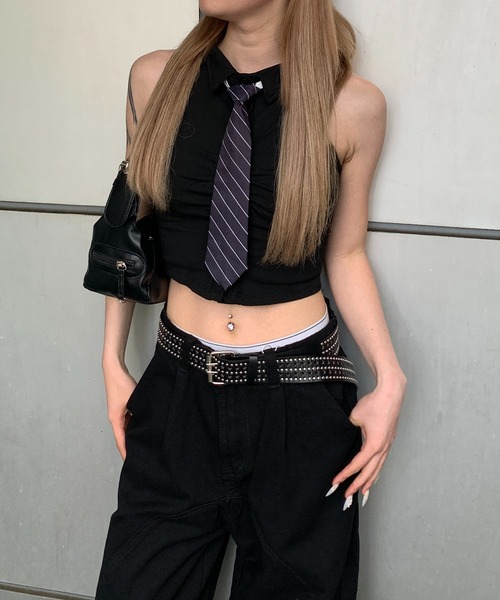 lilful ブラウス シャツ 「26年春夏新作」「ネクタイ付き