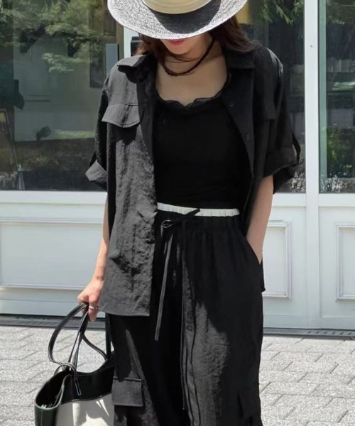 FAVORITO セットアップ リラックストップスワイドパンツセットアップ