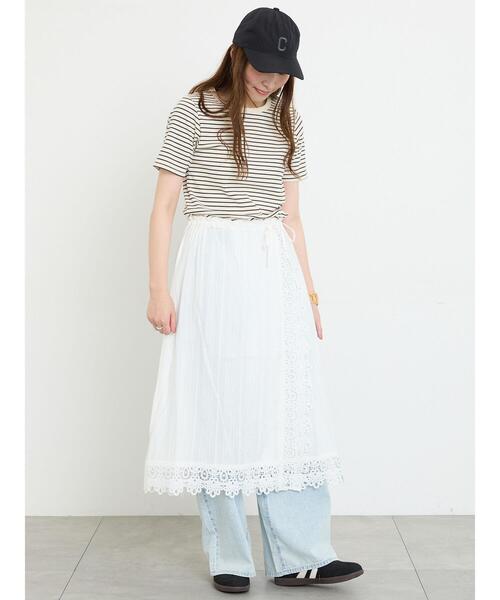 スカート 2WAYレースキャミスカートの画像