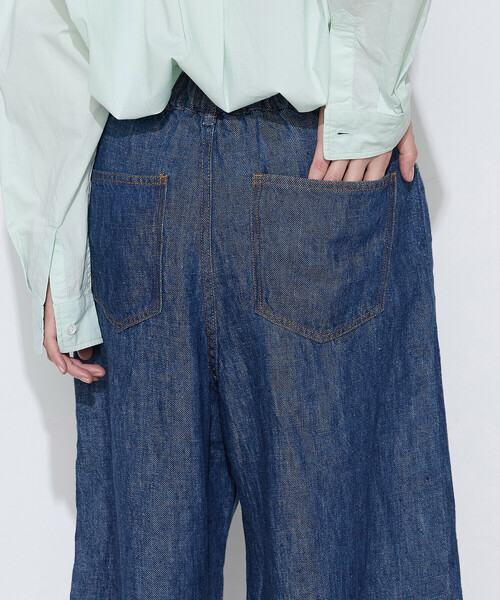 COMME CA Wardrobe パンツ リネンデニム キュロットパンツ レディース
