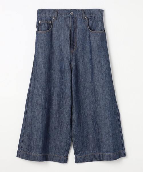 COMME CA Wardrobe パンツ リネンデニム キュロットパンツ レディース