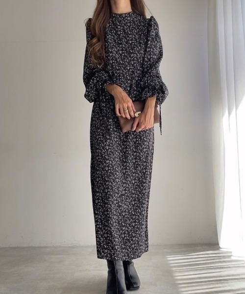 「FILLOU」 長袖ワンピース LARGE ブラック レディース_画像5