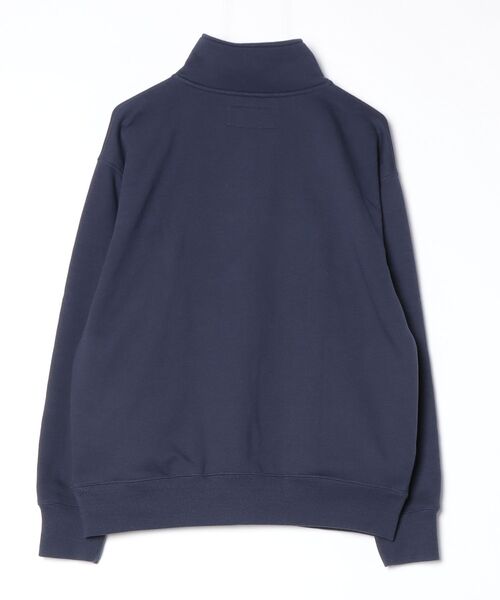 「UNIVERSAL OVERALL」 ワンポイントスウェットカットソー L ネイビー メンズ_画像2