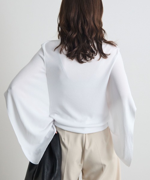 tシャツ 半袖 着るだけで体型カバー。前後2WAYケープトップス / きれいめフレアトップス レディース | Futier Land | 10
