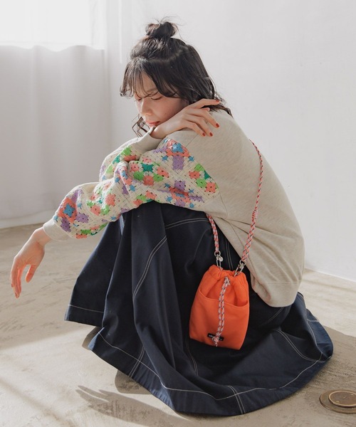 「niko and...」 スウェットカットソー LARGE チャコール レディース_画像3