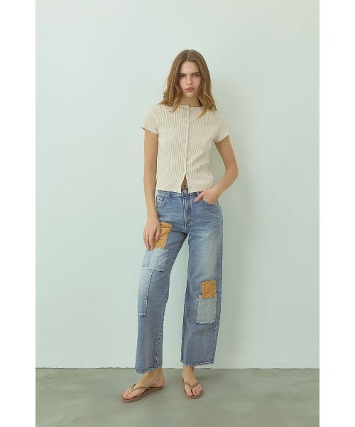 ALEXIA STAM（アリシアスタン） カーディガン 半袖 Rib Short Sleeve