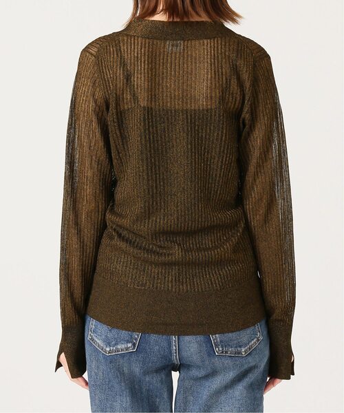 「IENA LA BOUCLE」 ニットカーディガン FREE ネイビー レディース_画像2