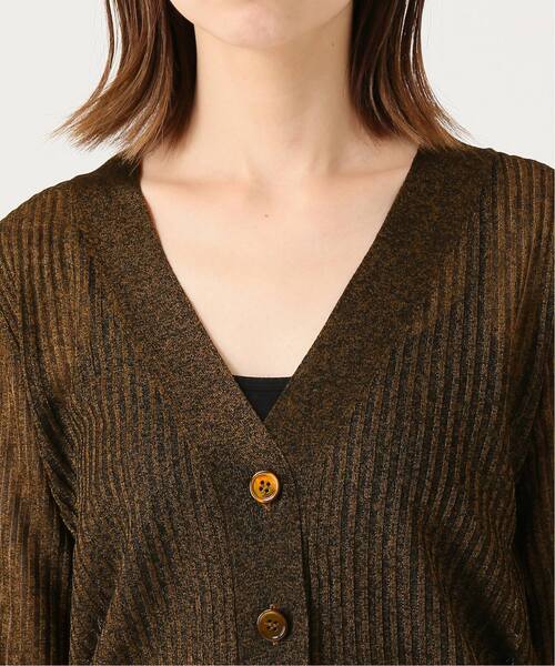 「IENA LA BOUCLE」 ニットカーディガン FREE ネイビー レディース_画像3