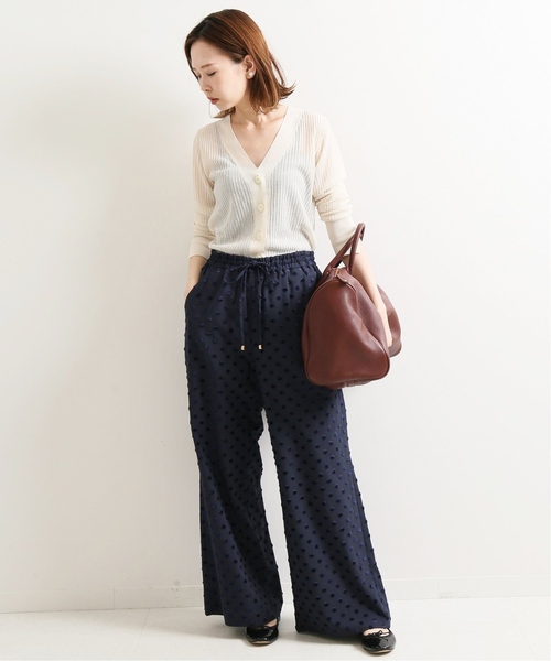 「IENA LA BOUCLE」 ニットカーディガン FREE ネイビー レディース_画像9