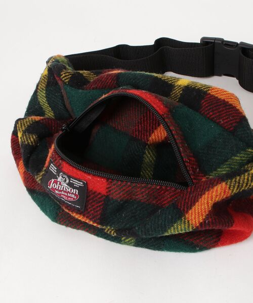 「Johnson Woolen Mills」 チェック柄ショルダーバッグ - レッド レディース_画像4