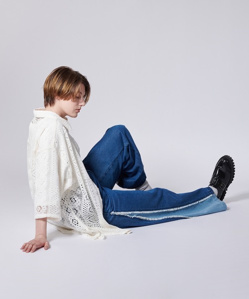 「ONCILY」 デニムパンツ SMALL ブルー メンズ_画像4