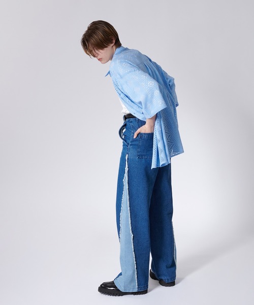 「ONCILY」 デニムパンツ SMALL ブルー メンズ_画像5