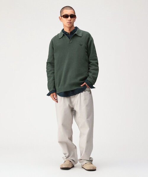 FRED PERRY REISSUES フレッドペリー ニット ポロシャツ　緑系 FRED PERRY（フレッドペリー） ポロシャツ 「別注」FRED PERRY