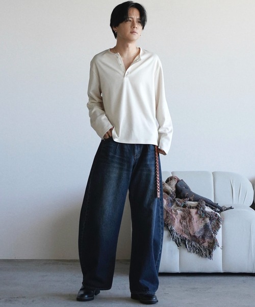 「WYM LIDNM」 長袖Tシャツ X-SMALL オフホワイト メンズ_画像6