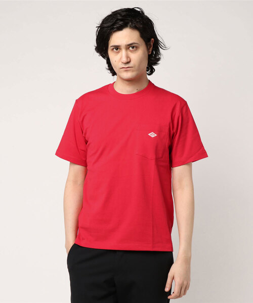 DANTON 赤 半袖シャツ Danton（ダントン） tシャツ 半袖 クルーネックポケットTシャツ