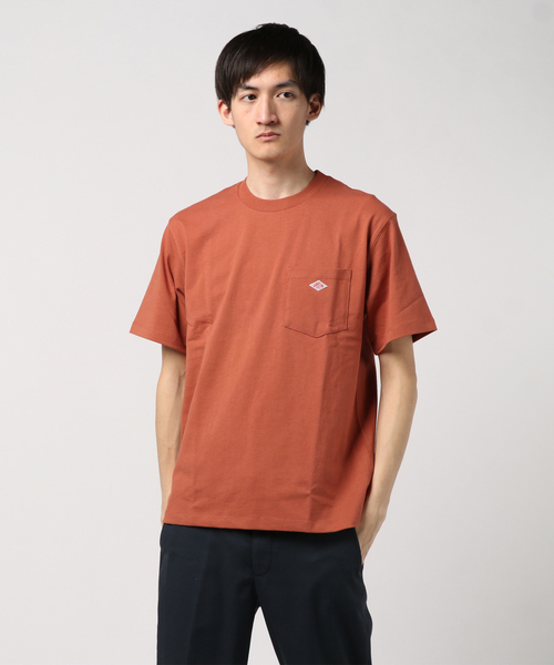 Danton（ダントン） tシャツ 半袖 クルーネックポケットTシャツ