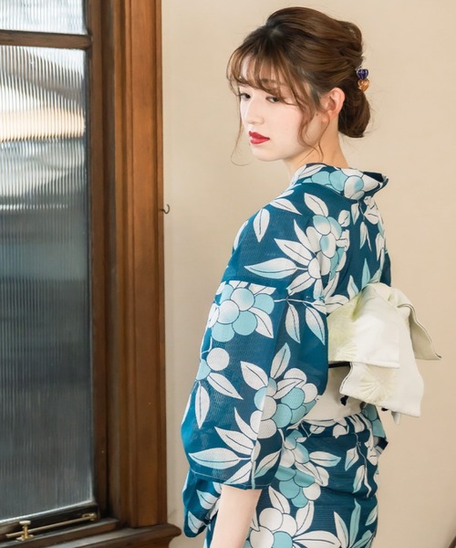 KIMONOMACHI 浴衣 レディース浴衣 「木の実」 女性用浴衣単品 綿