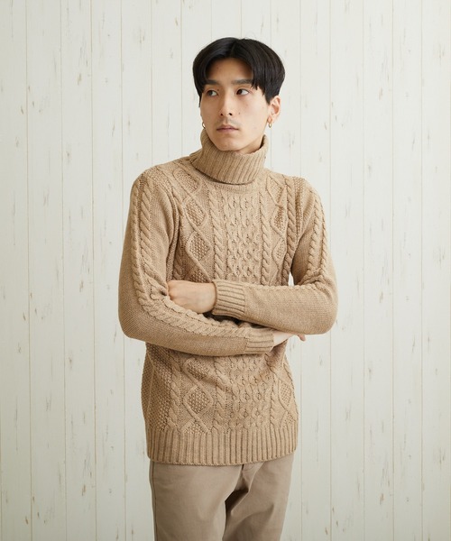 Bling Leads ニット セーター /Bling Leads/ケーブルタートルニット