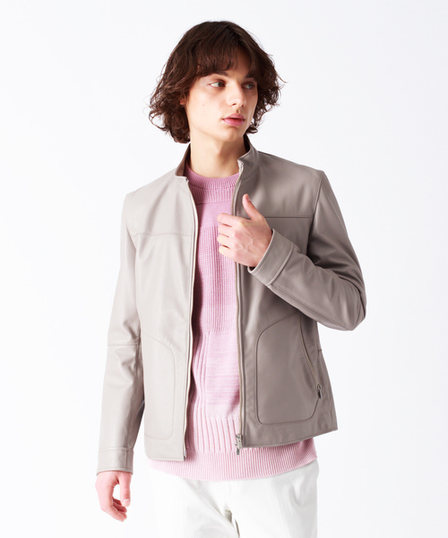 ABAHOUSE（アバハウス） 革ジャン ライダース ラムレザー スタンド