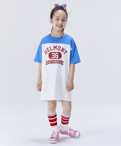 ワンピース 吸水速乾カレッジ5分袖ワンピース 90 150cm 全国一律送料無料