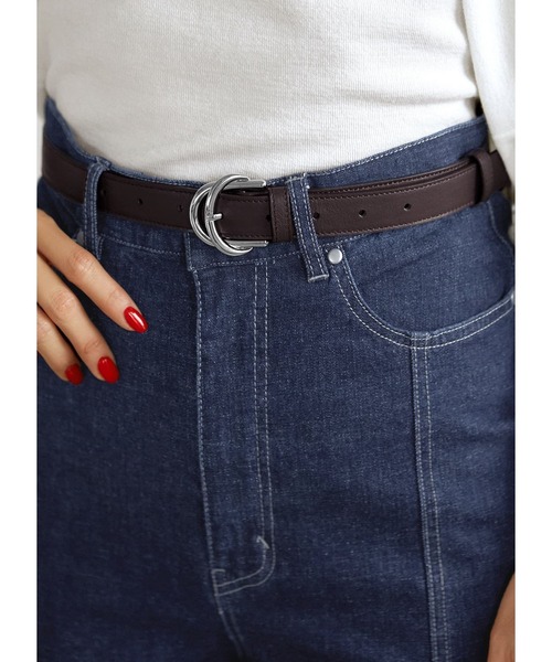 STYLE DELI（スタイルデリ） ベルト 20mmダブルリングレザーベルト／SV